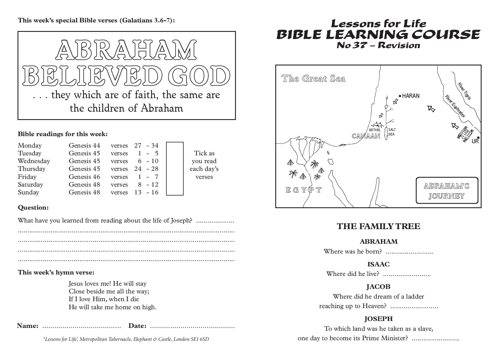 Sunday School Resources | Metropolitant Tabernacle Sunday School ...